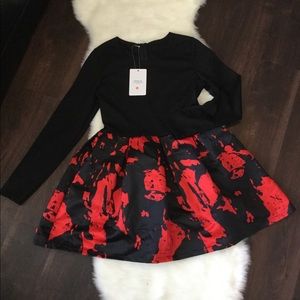 Black flower dress
